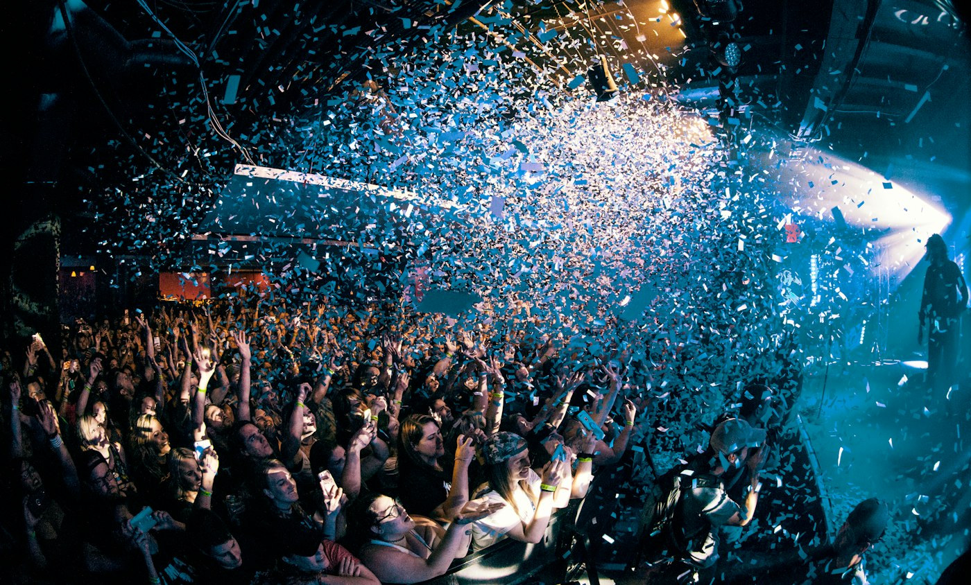 Crowd at an event we built for